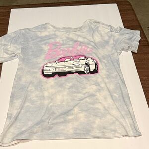 Barbie Pink and White Car Graphic Tee